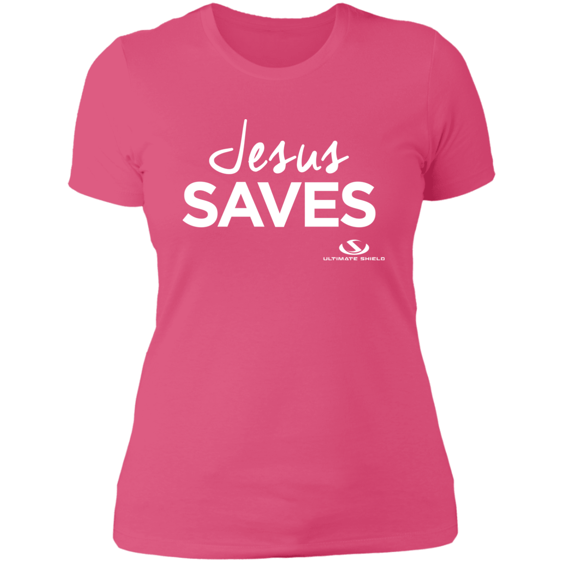 JESUS SAVES Ladies' Boyfriend T-Shirt - The Shield of Light