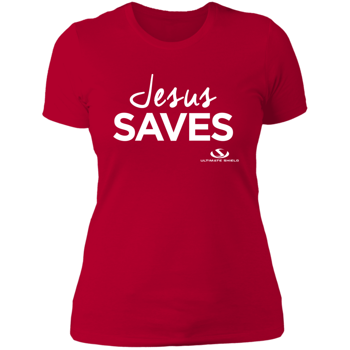 JESUS SAVES Ladies' Boyfriend T-Shirt - The Shield of Light