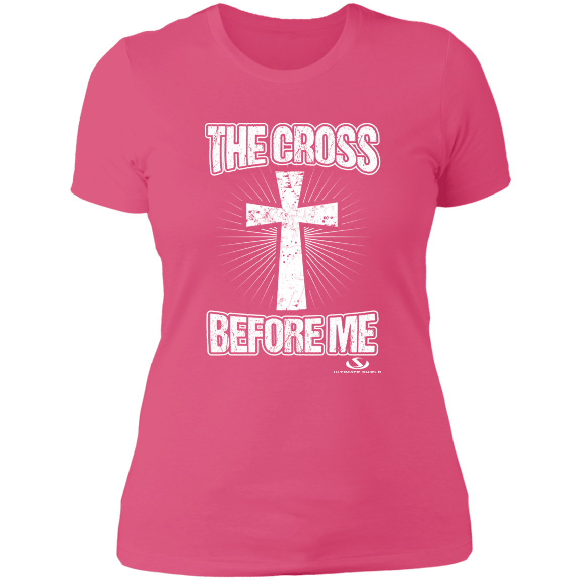 THE CROSS BEFORE ME Ladies' Boyfriend T-Shirt - The Shield of Light