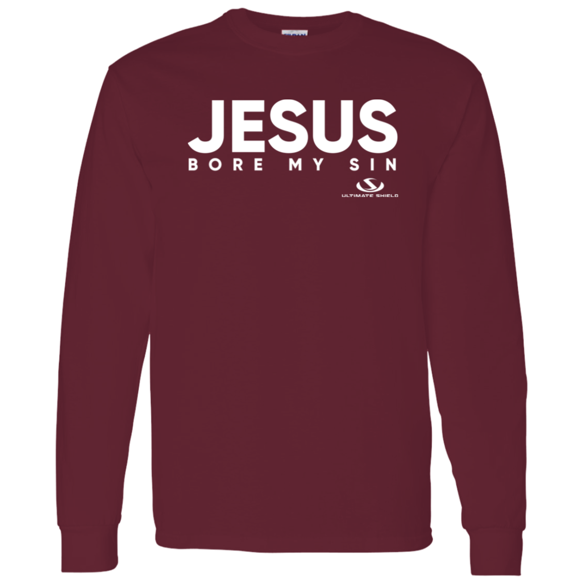 JESUS BORE MY SIN LS T-Shirt 5.3 oz. - The Shield of Light