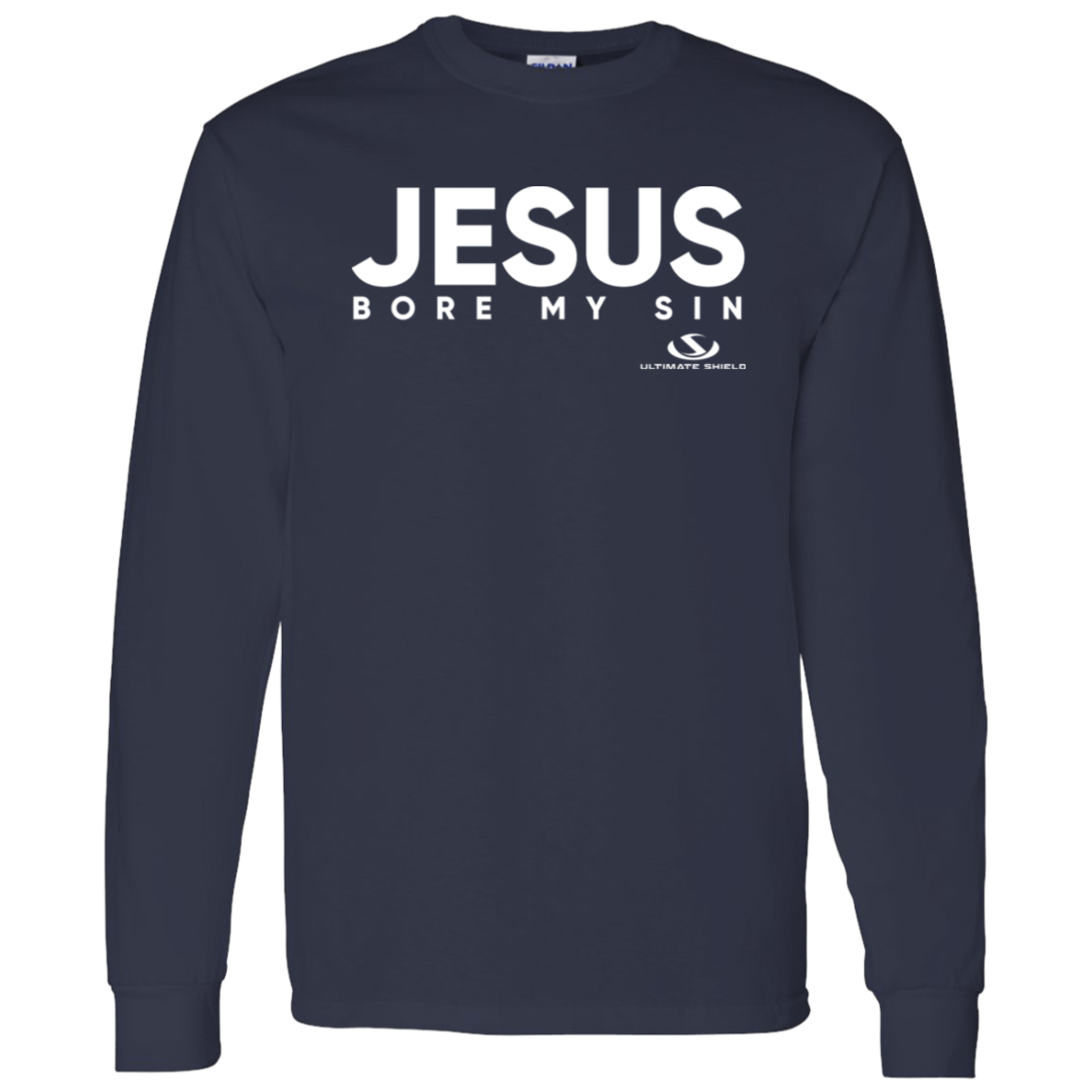 JESUS BORE MY SIN LS T-Shirt 5.3 oz. - The Shield of Light