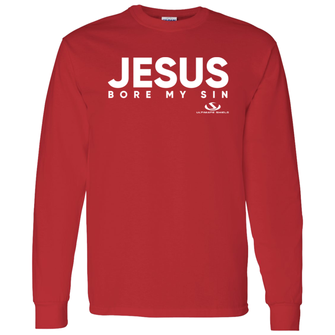 JESUS BORE MY SIN LS T-Shirt 5.3 oz. - The Shield of Light