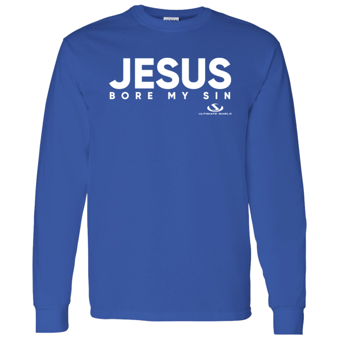 JESUS BORE MY SIN LS T-Shirt 5.3 oz. - The Shield of Light