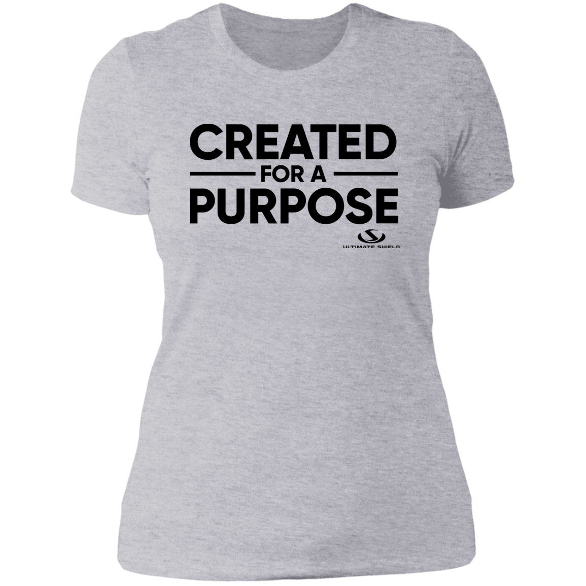 CREATED FOR A PURPOSE Ladies' Boyfriend T-Shirt - The Shield of Light