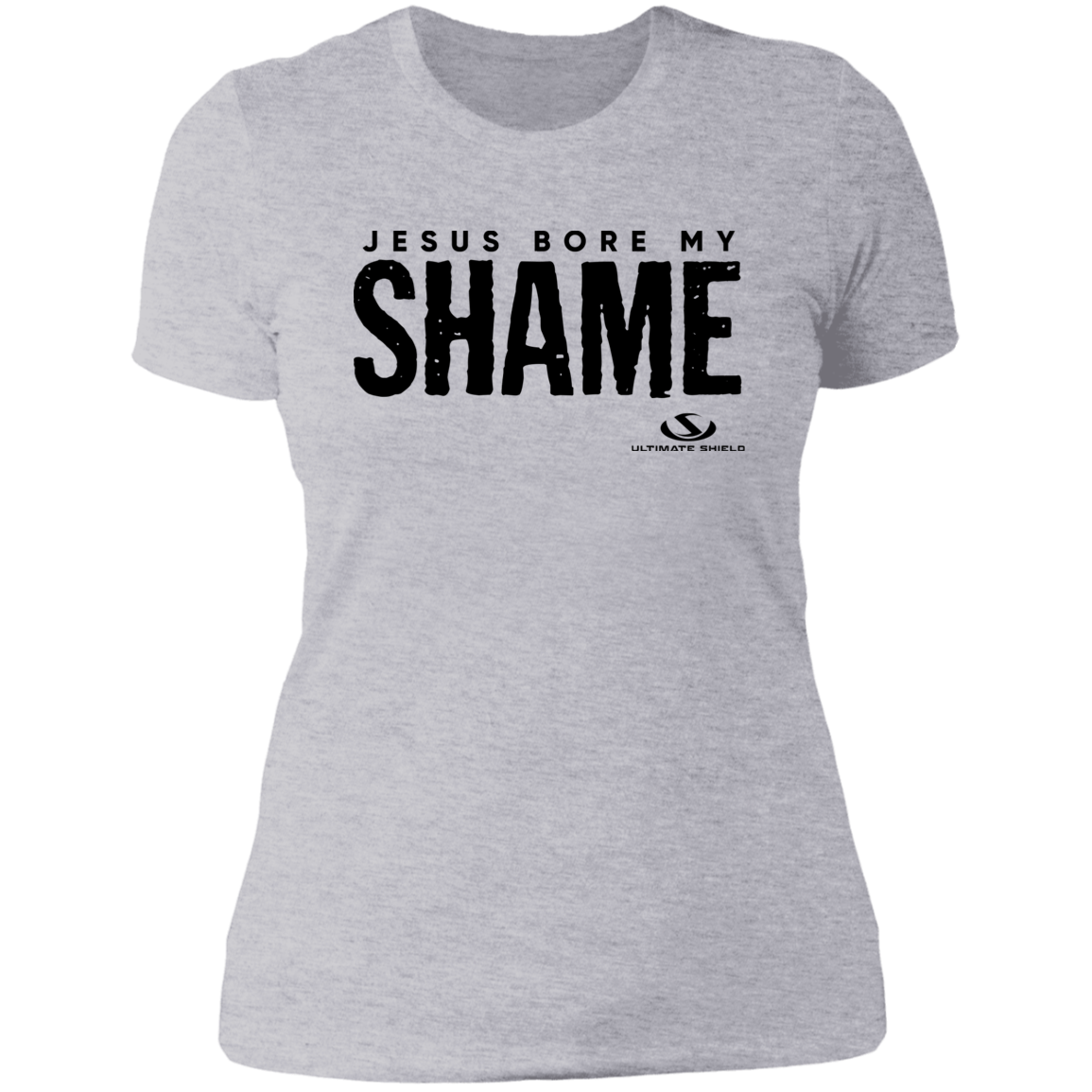 JESUS BORE MY SHAME Ladies' Boyfriend T-Shirt - The Shield of Light