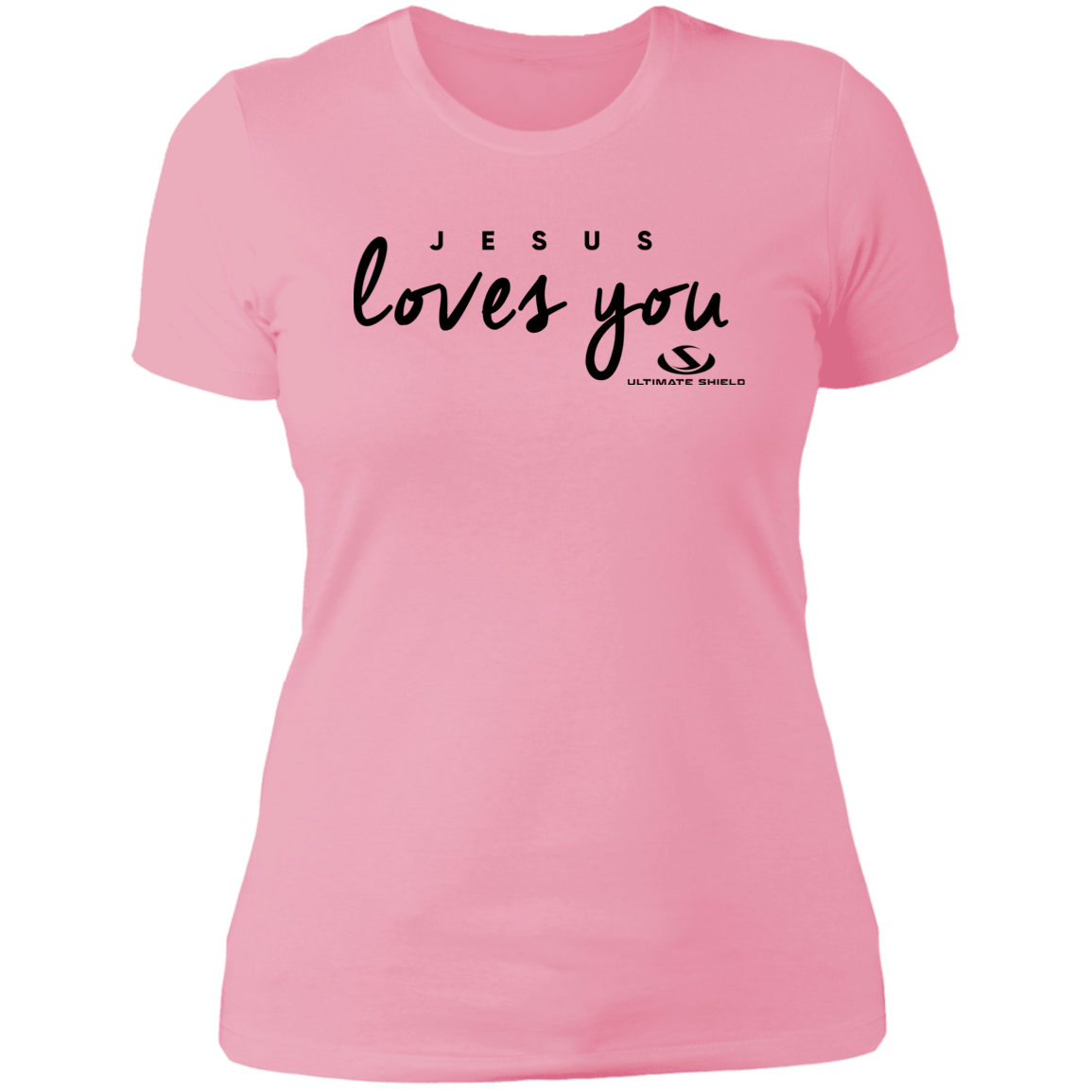 JESUS LOVES YOU Ladies' Boyfriend T-Shirt - The Shield of Light