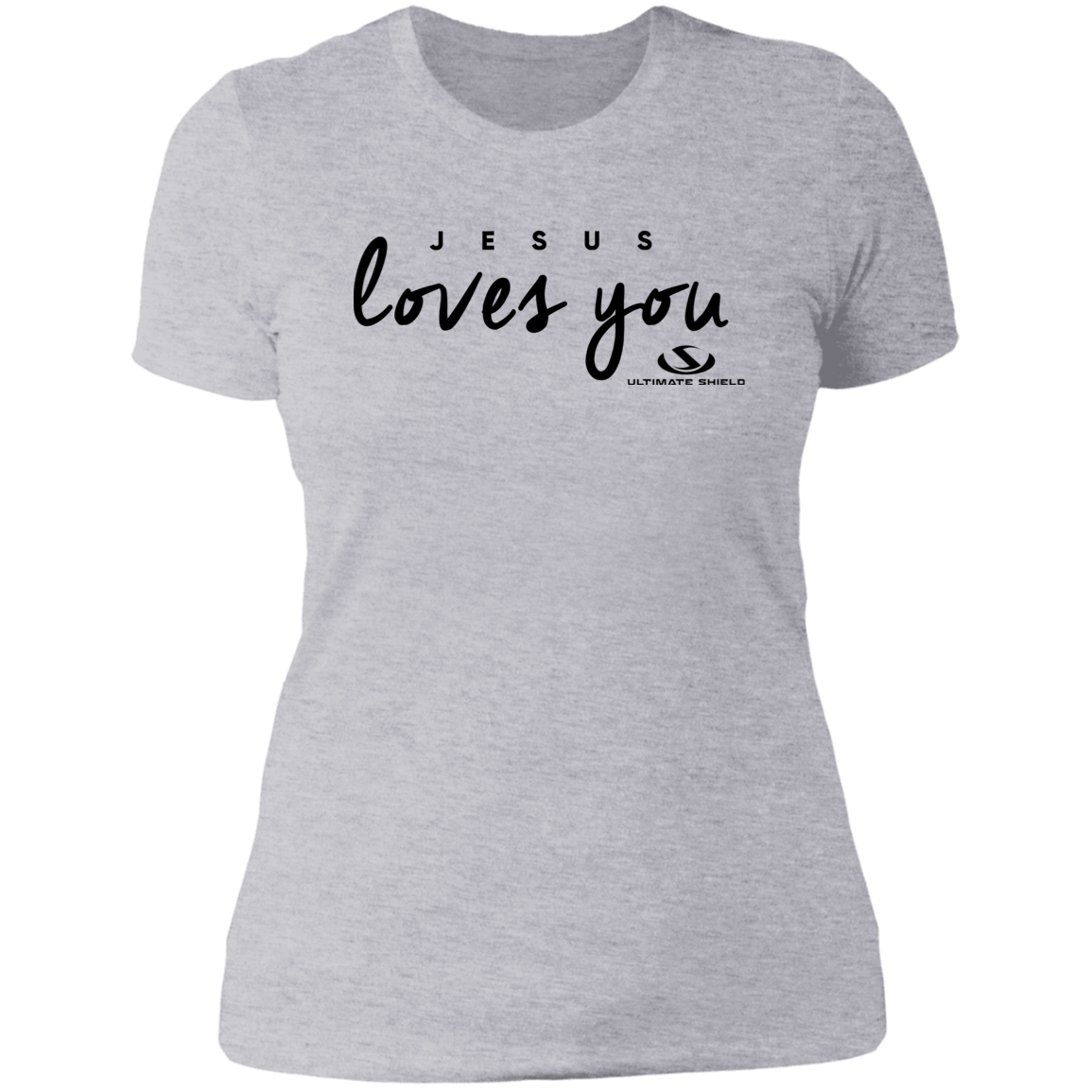 JESUS LOVES YOU Ladies' Boyfriend T-Shirt - The Shield of Light