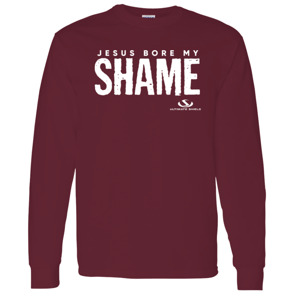 JESUS BORE MY SHAME LS T-Shirt 5.3 oz. - The Shield of Light