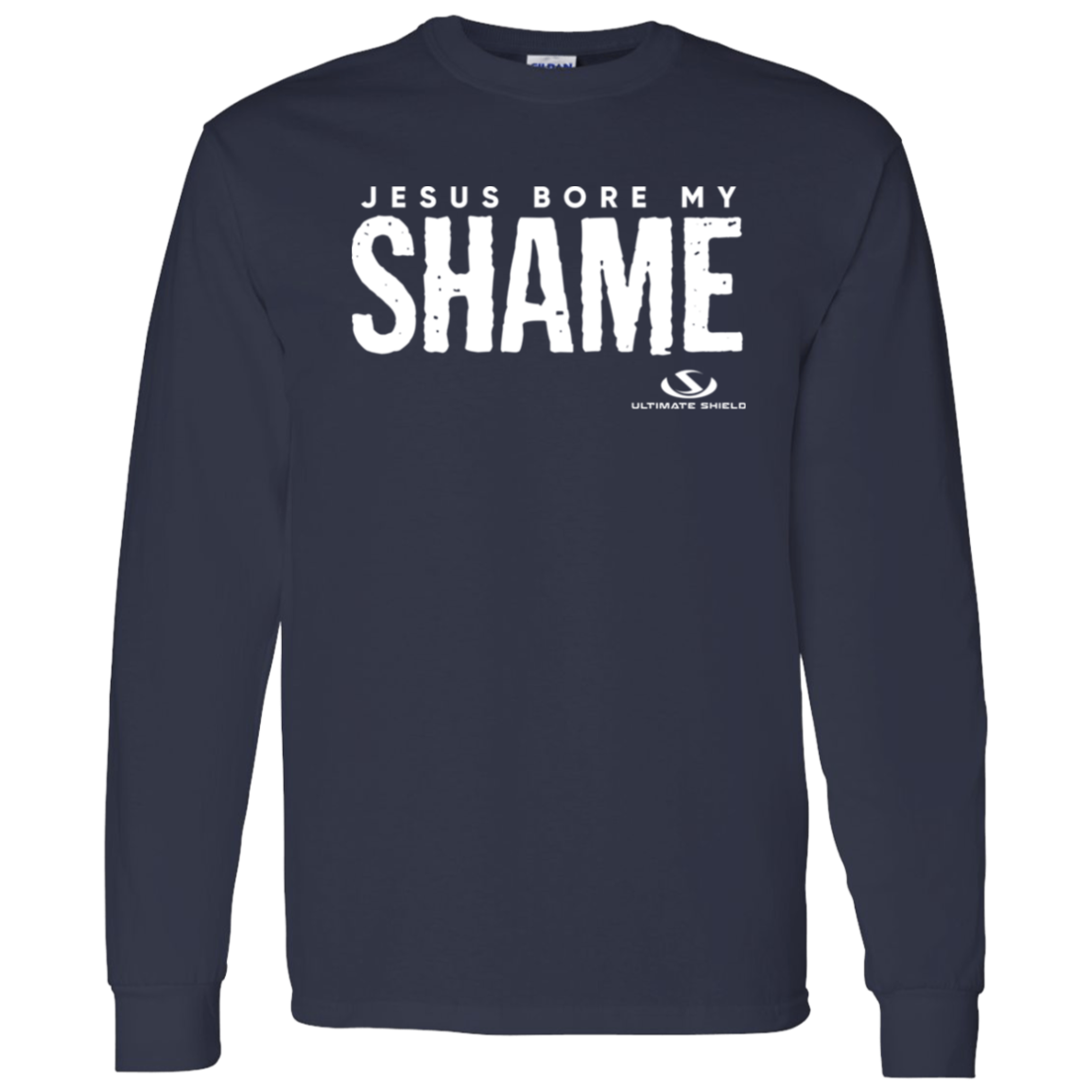 JESUS BORE MY SHAME LS T-Shirt 5.3 oz. - The Shield of Light