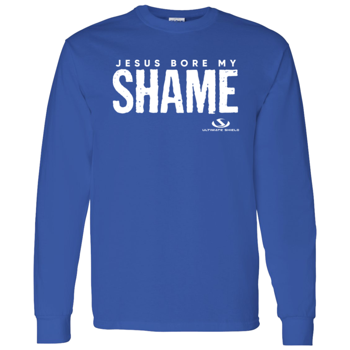 JESUS BORE MY SHAME LS T-Shirt 5.3 oz. - The Shield of Light