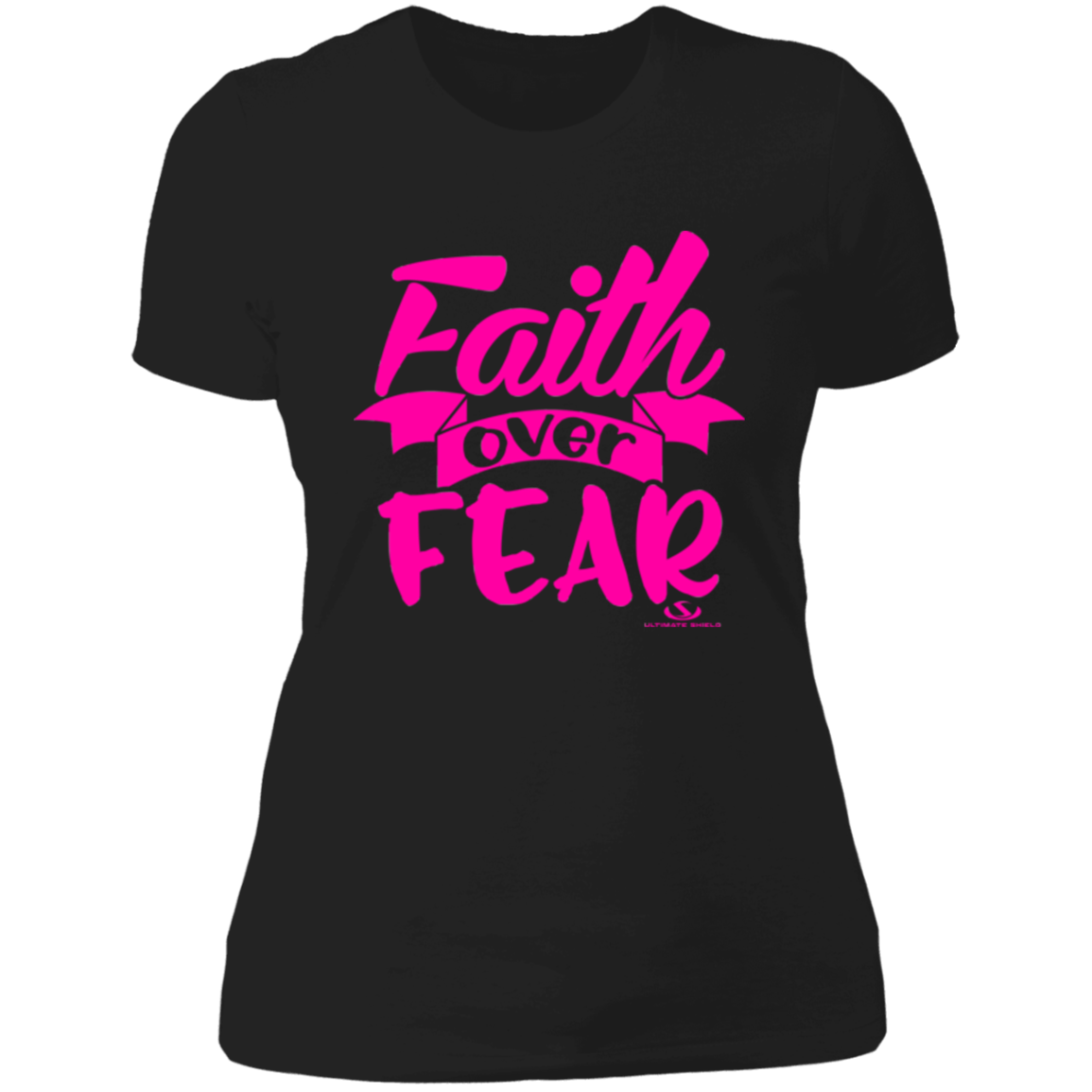 FAITH OVER FEAR Ladies' Boyfriend T-Shirt - The Shield of Light