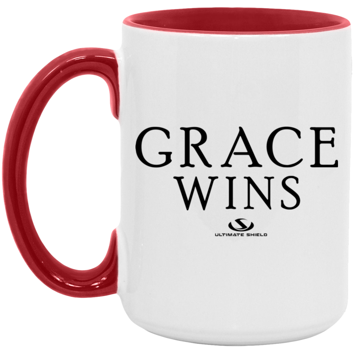 GRACE WINS 15oz. Accent Mug - The Shield of Light