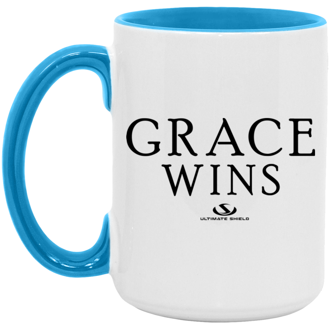 GRACE WINS 15oz. Accent Mug - The Shield of Light