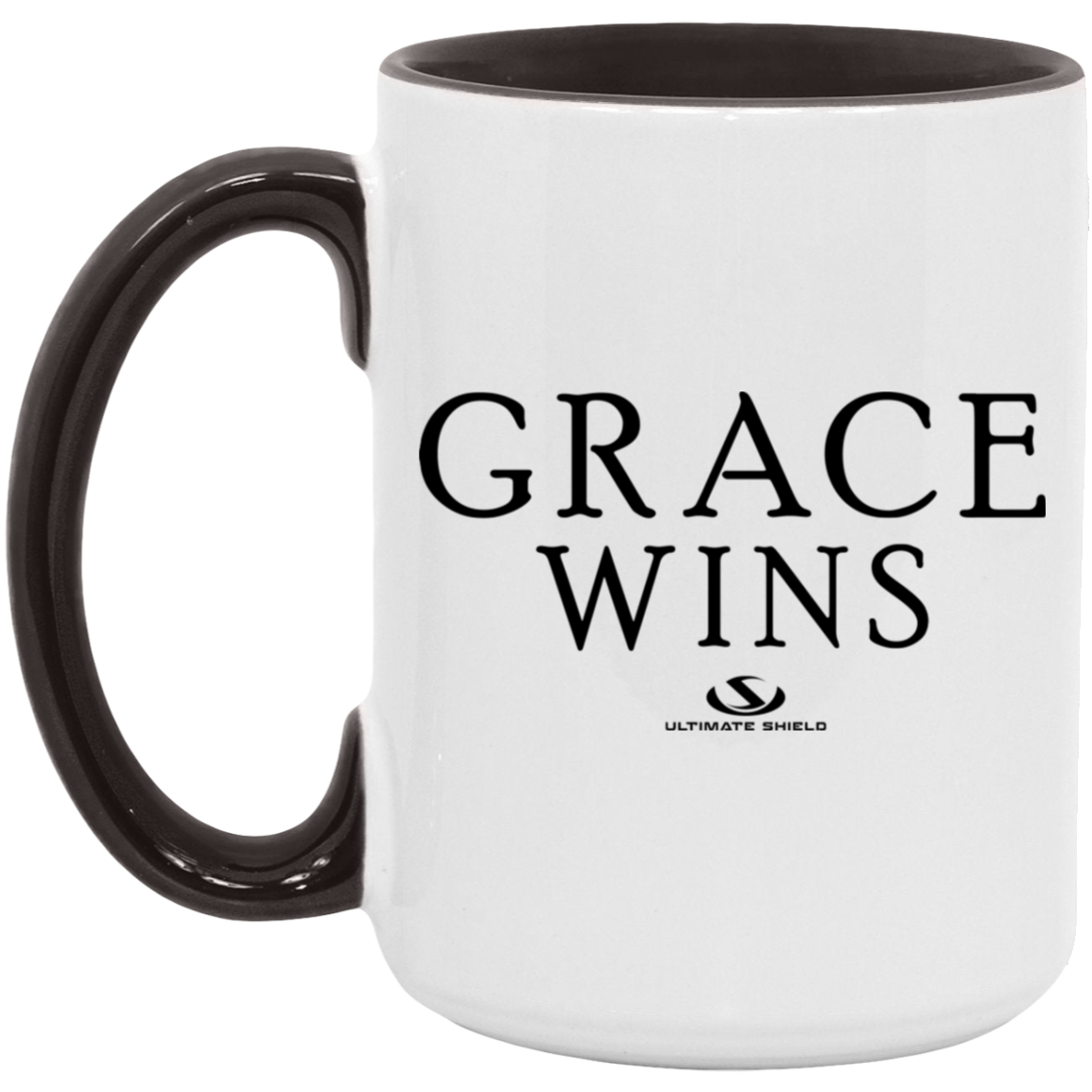 GRACE WINS 15oz. Accent Mug - The Shield of Light