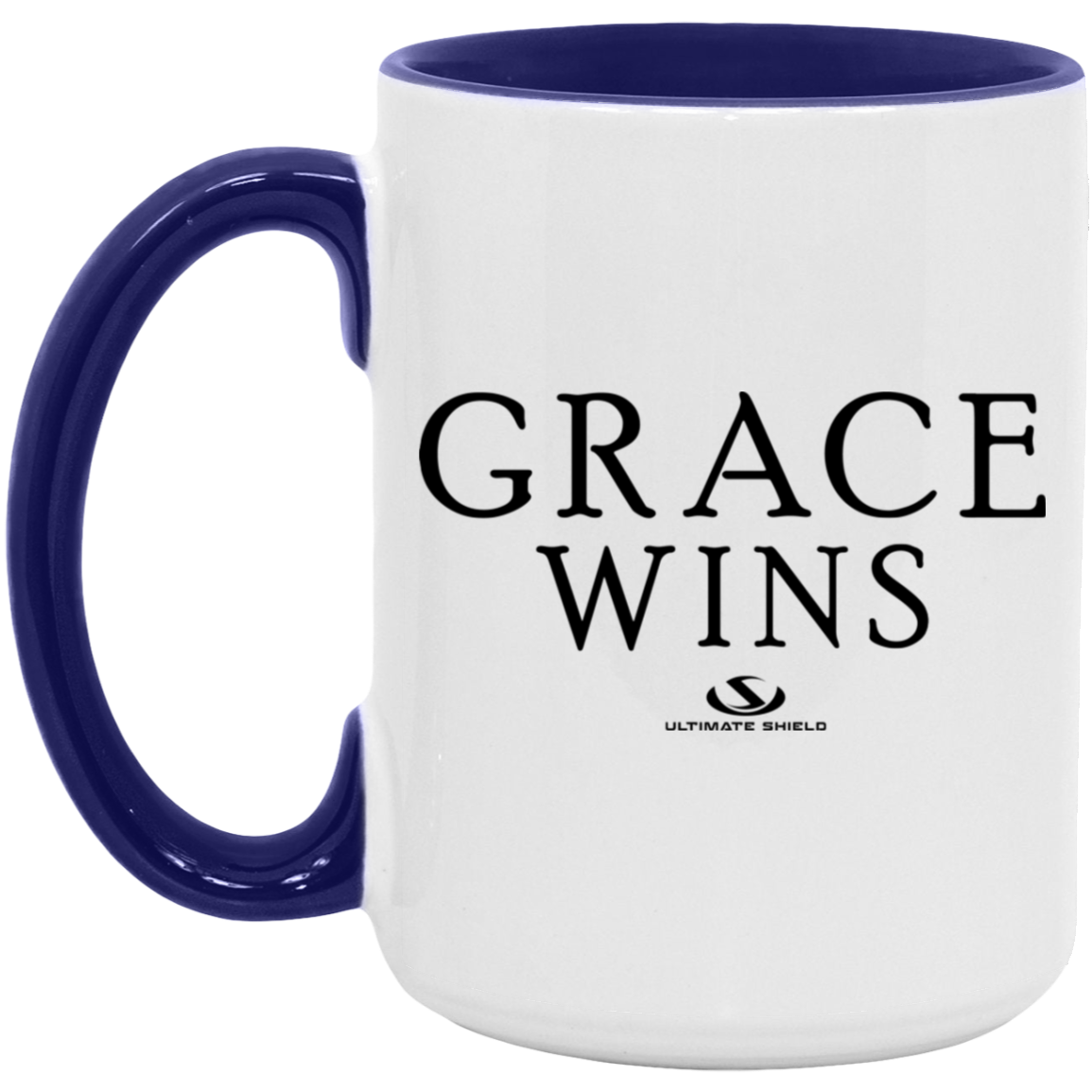 GRACE WINS 15oz. Accent Mug - The Shield of Light