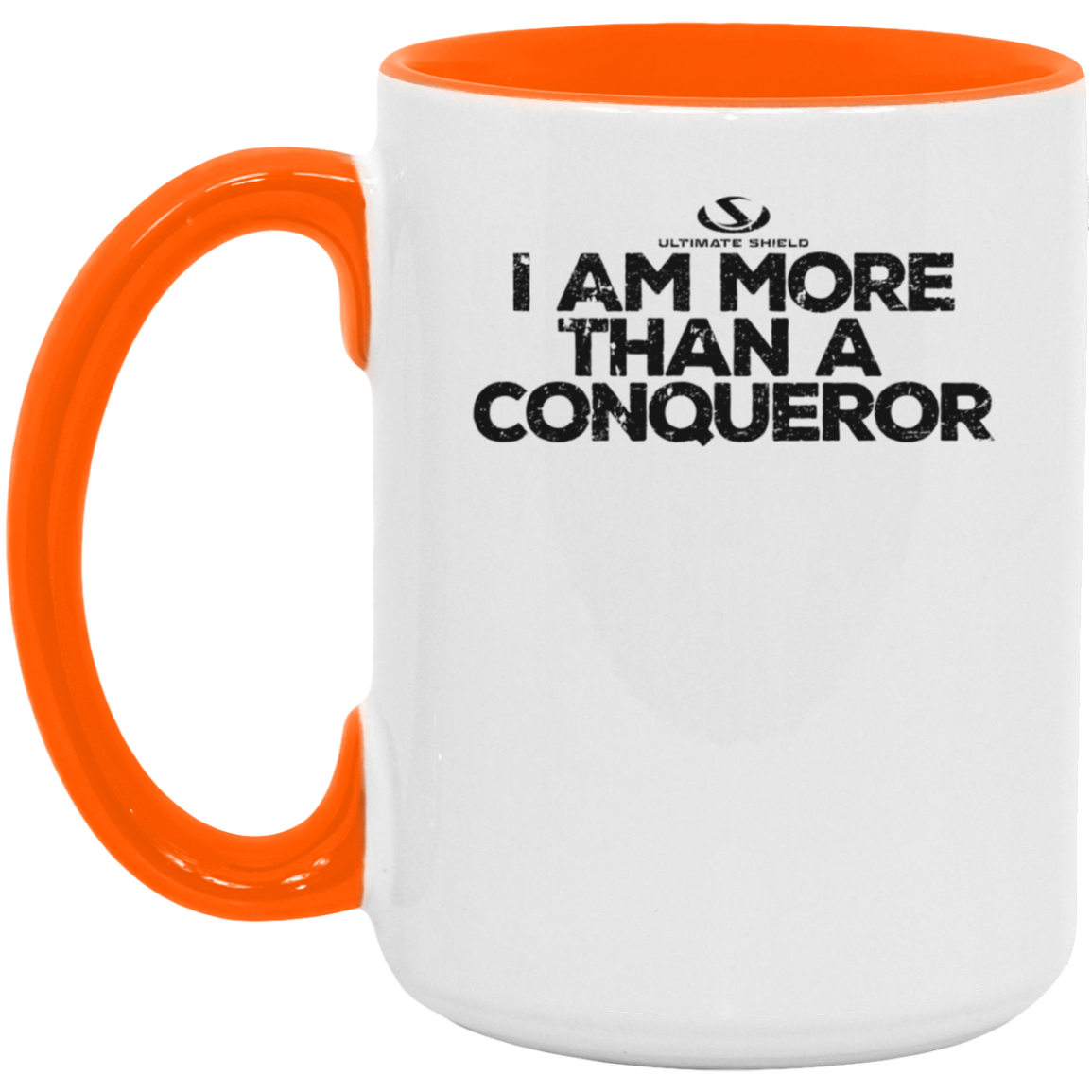 I AM MORE THAN A CONQUEROR 15oz. Accent Mug - The Shield of Light
