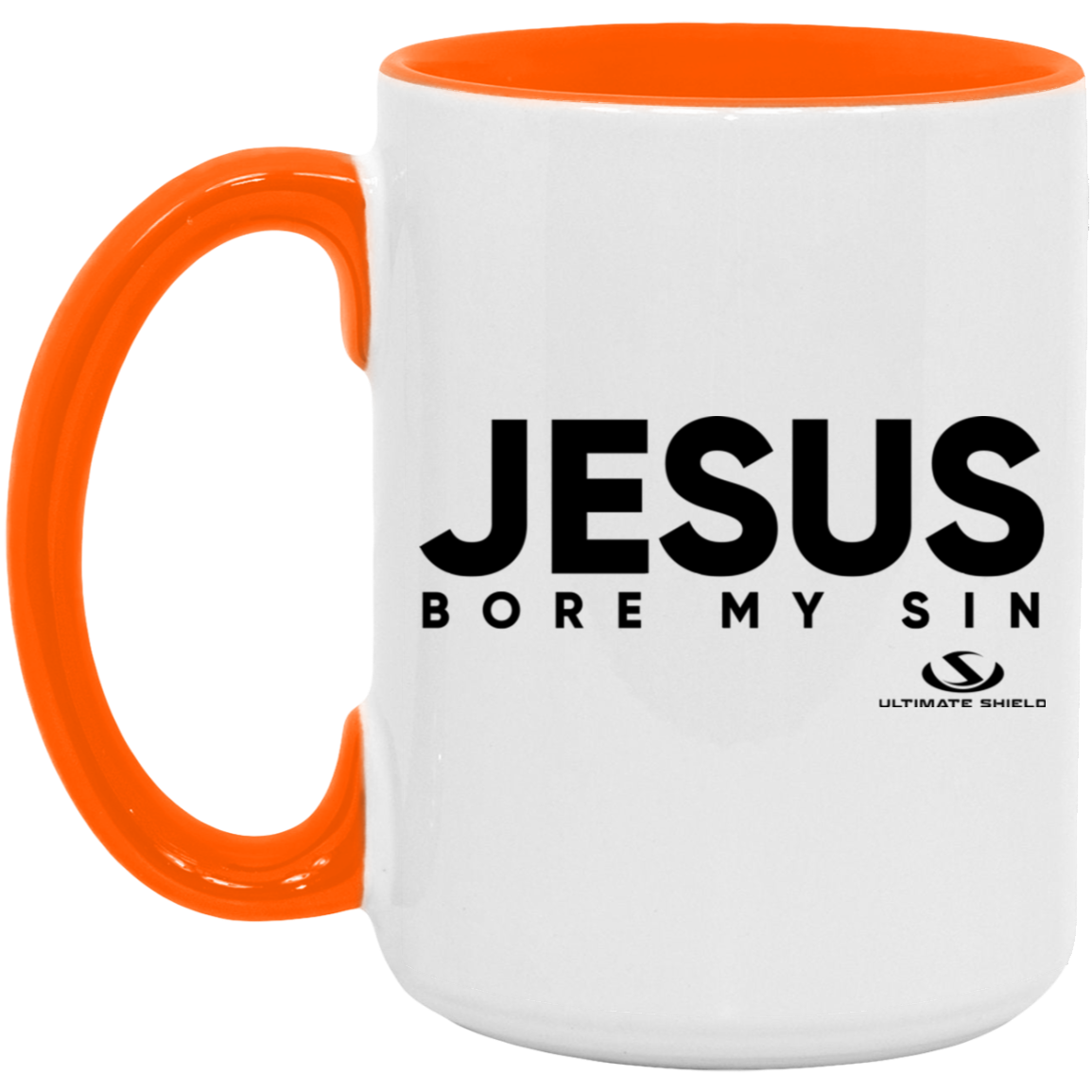 JESUS BORE MY SIN 15oz. Accent Mug - The Shield of Light