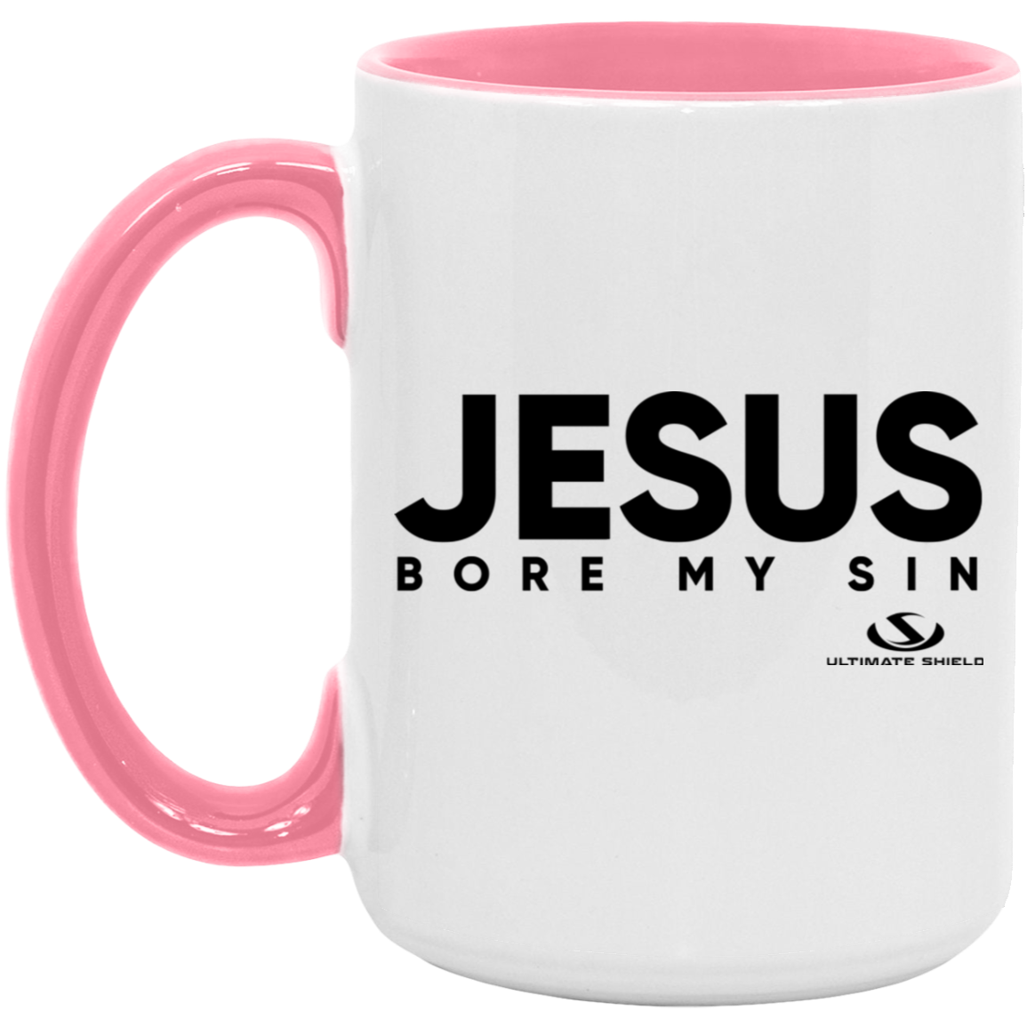 JESUS BORE MY SIN 15oz. Accent Mug - The Shield of Light