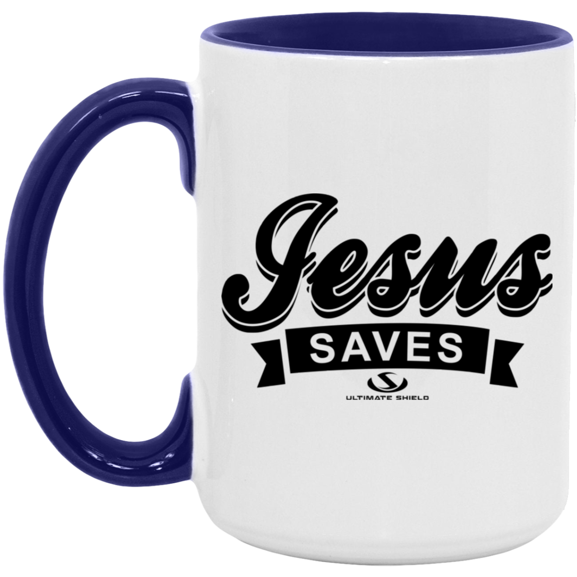 JESUS SAVES 15oz. Accent Mug - The Shield of Light