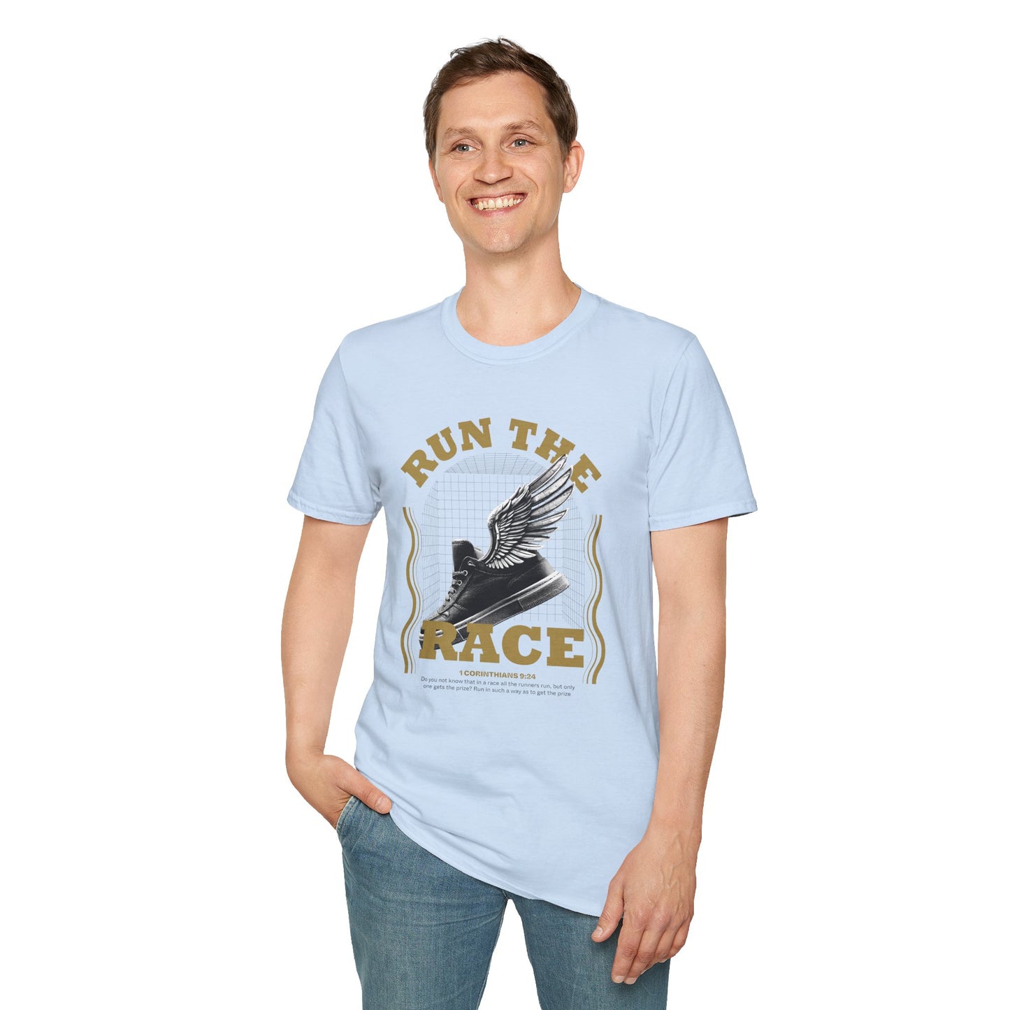 "Run The Race" Unisex Softstyle T-Shirt