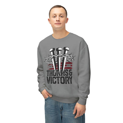 "Thorns & Victory" Unisex Lightweight Crewneck Sweatshirt