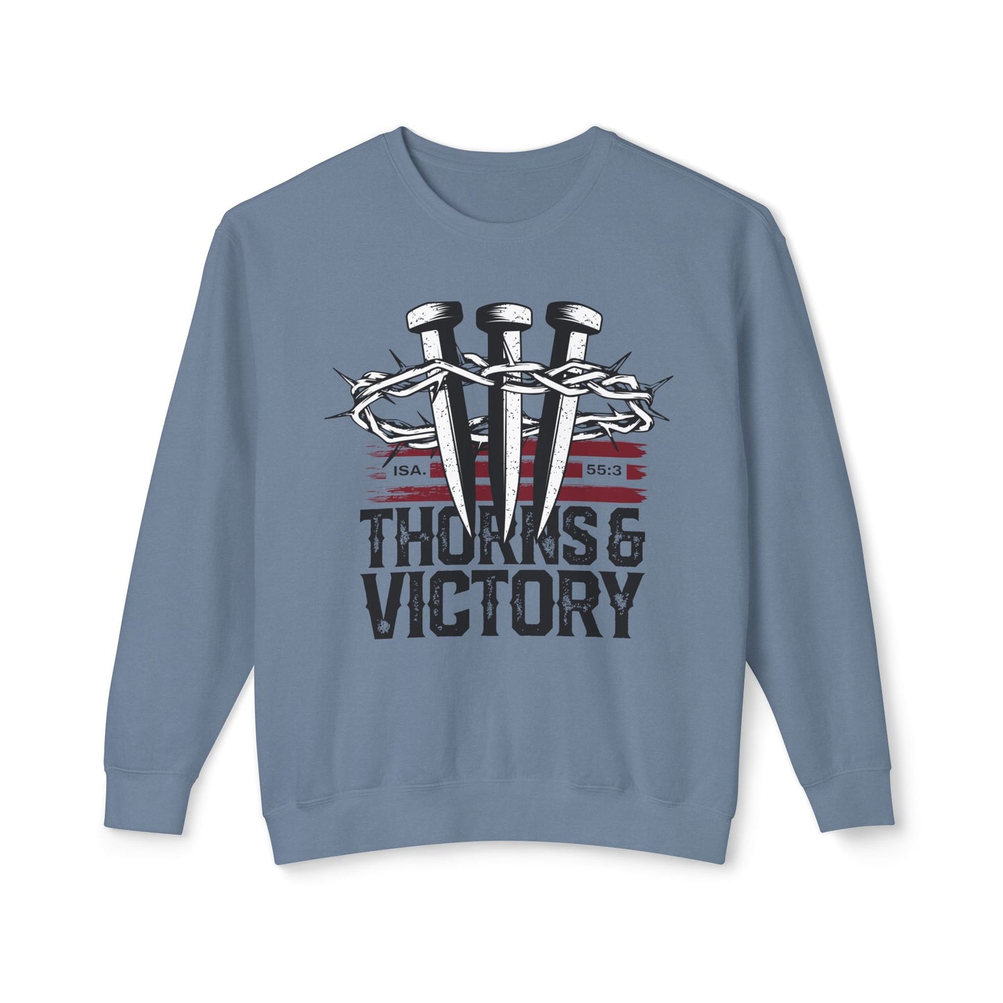 "Thorns & Victory" Unisex Lightweight Crewneck Sweatshirt