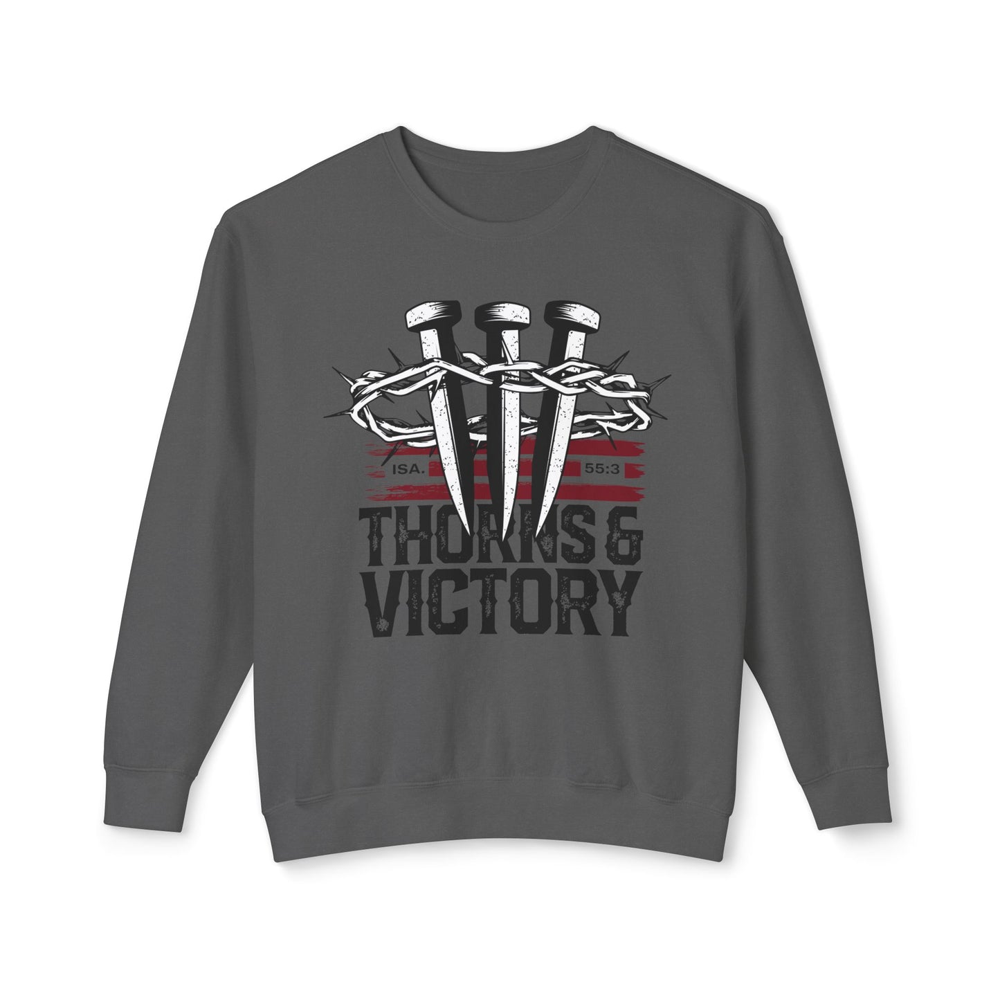 "Thorns & Victory" Unisex Lightweight Crewneck Sweatshirt