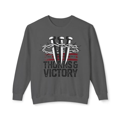 "Thorns & Victory" Unisex Lightweight Crewneck Sweatshirt