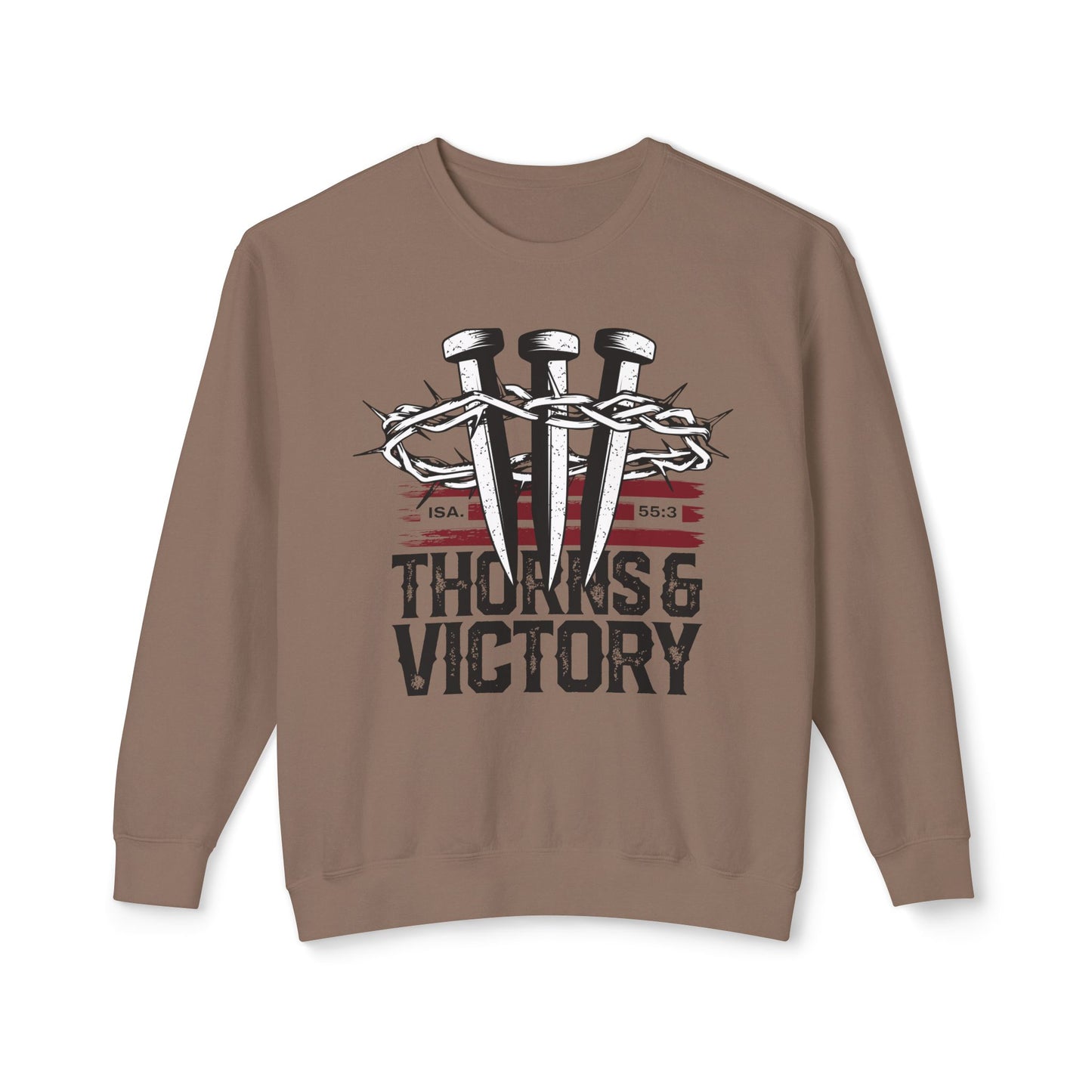 "Thorns & Victory" Unisex Lightweight Crewneck Sweatshirt