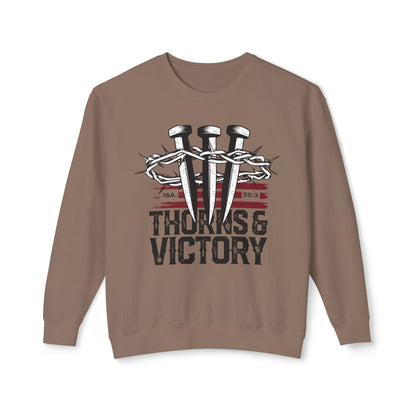 "Thorns & Victory" Unisex Lightweight Crewneck Sweatshirt