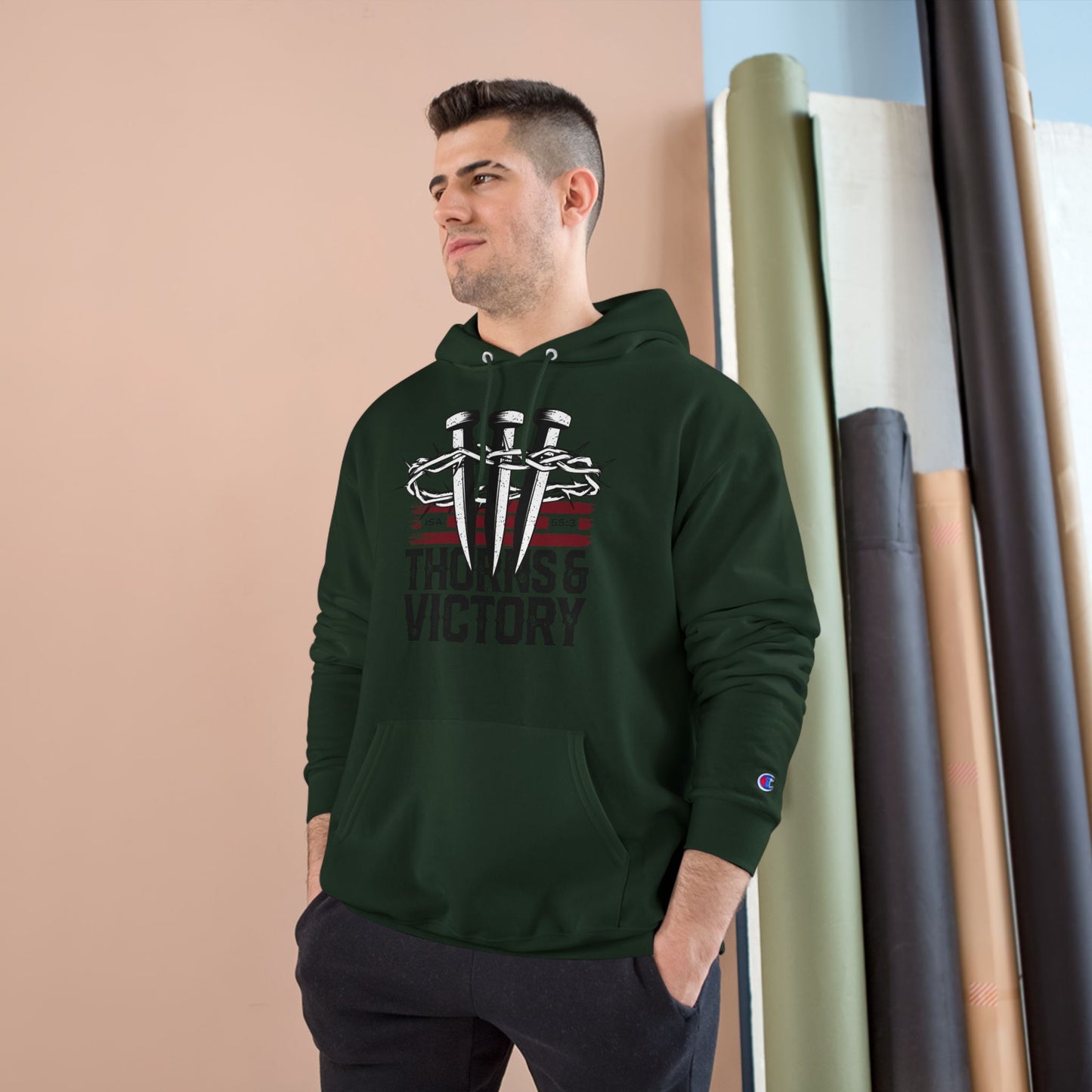 "Thorns & Victory" Inspirational Champion Hoodie