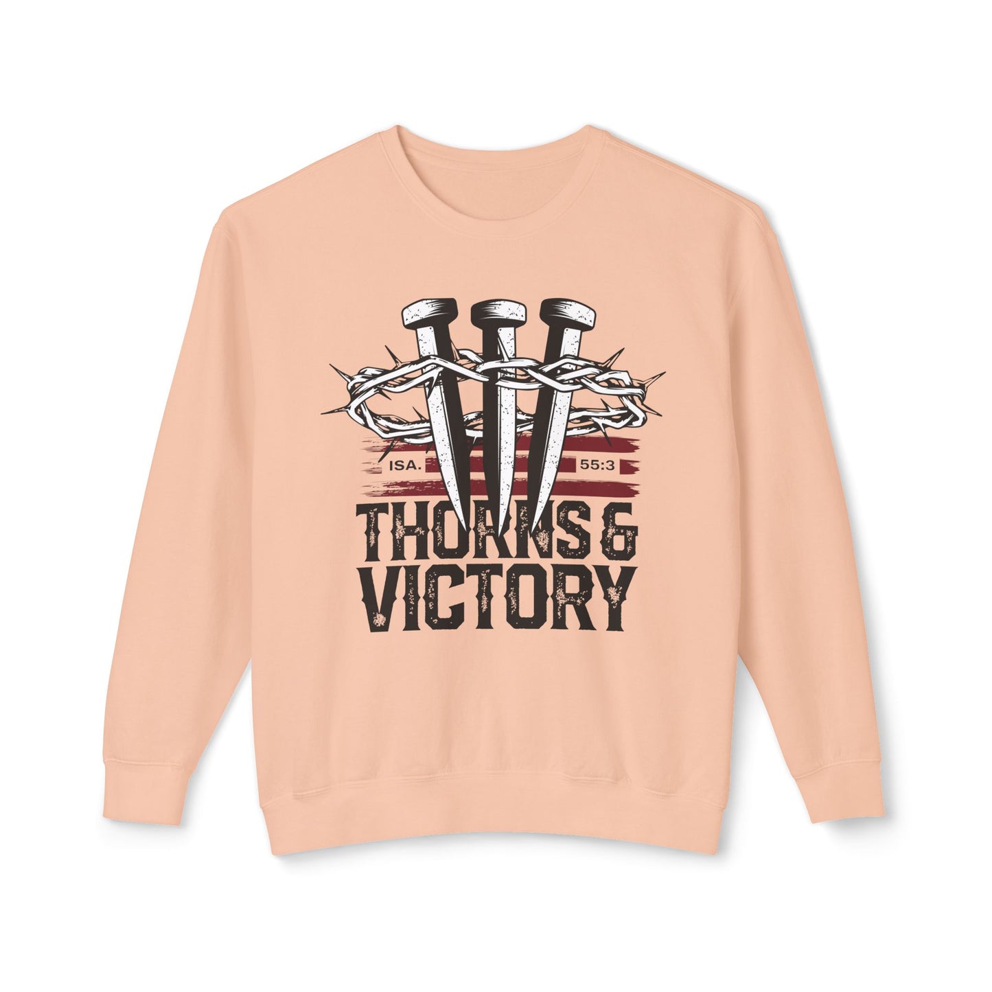 "Thorns & Victory" Unisex Lightweight Crewneck Sweatshirt