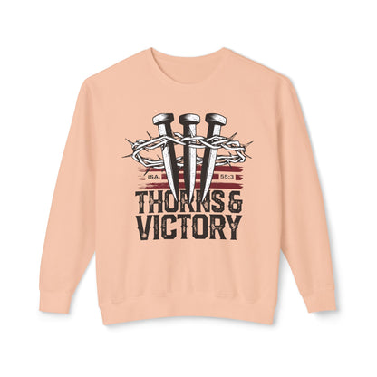 "Thorns & Victory" Unisex Lightweight Crewneck Sweatshirt