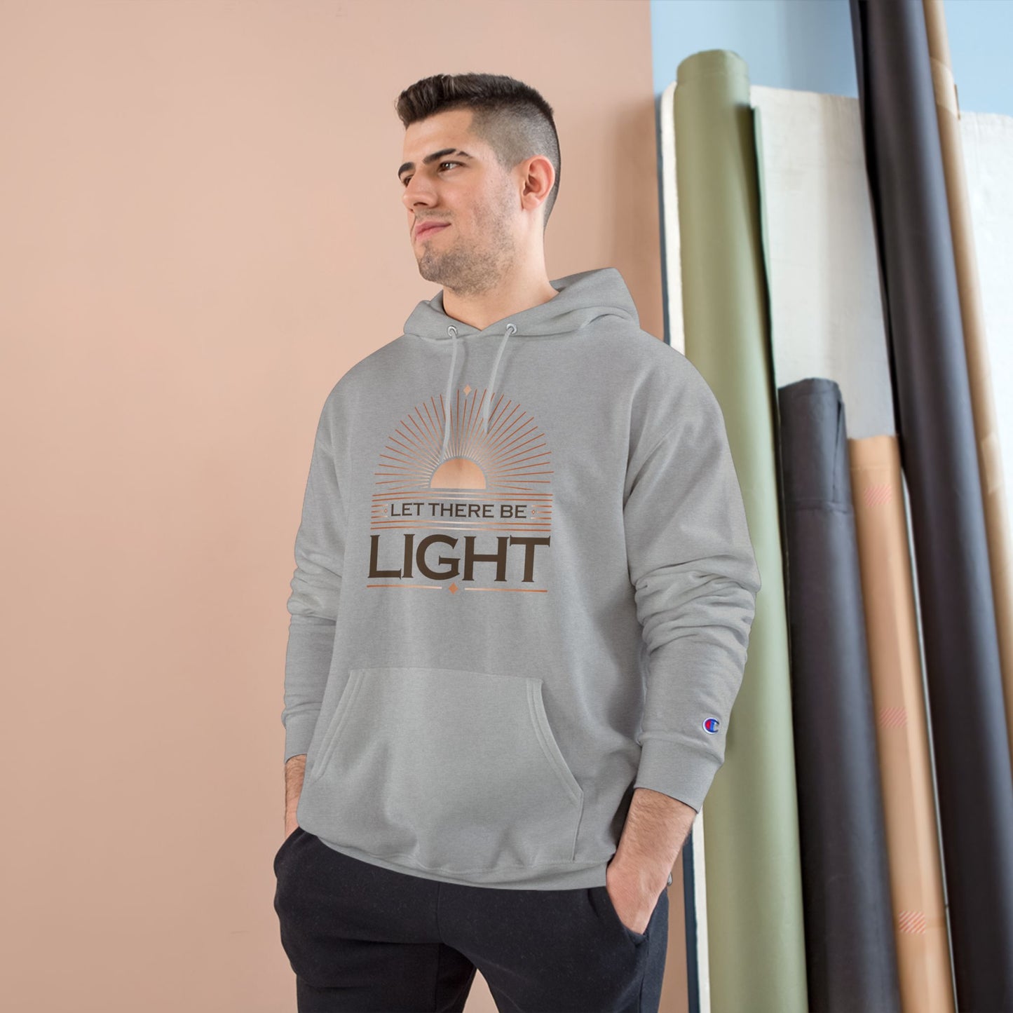 "Let There Be Light" Inspirational Champion Hoodie