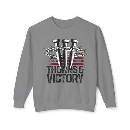 "Thorns & Victory" Unisex Lightweight Crewneck Sweatshirt