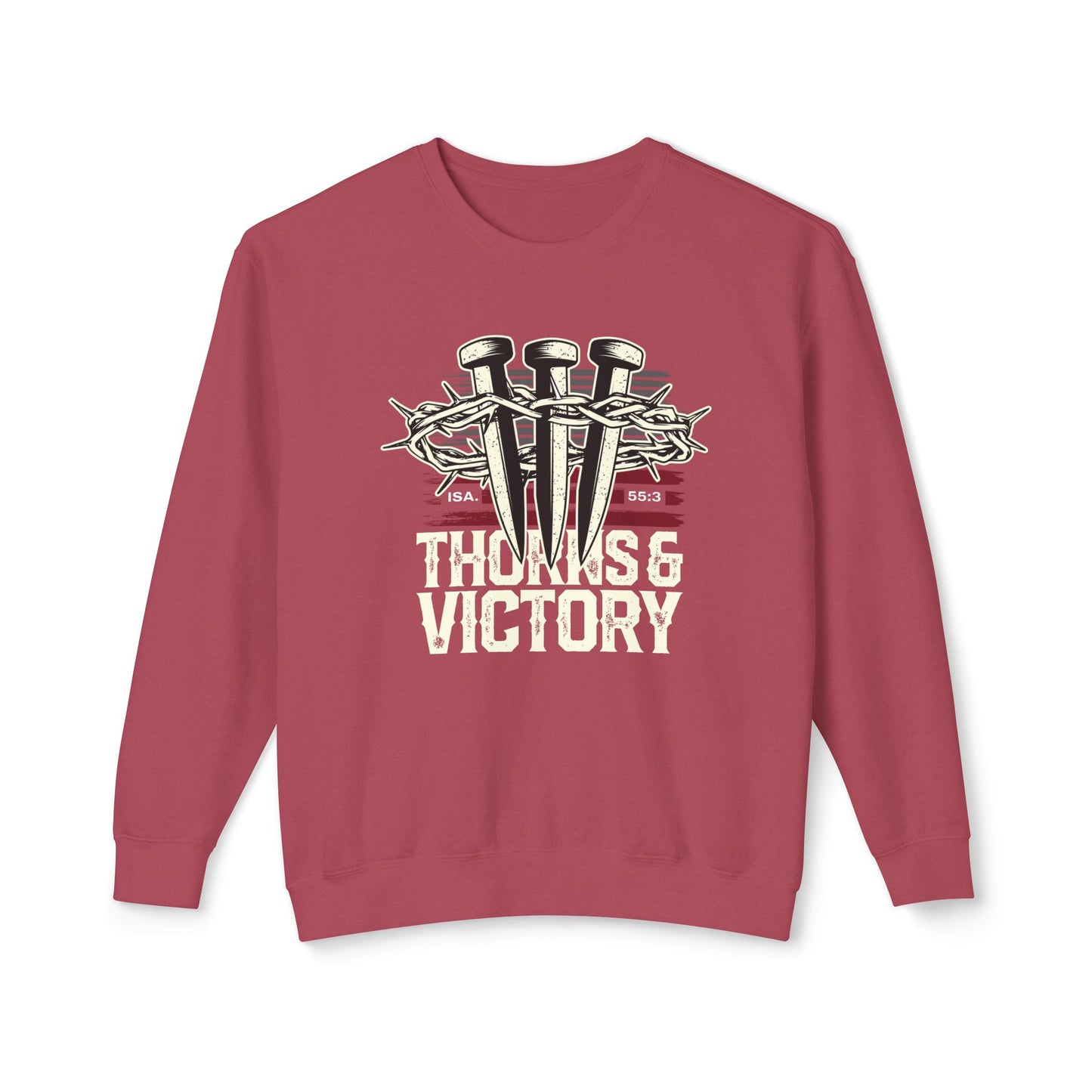 "Thorns & Victory" Unisex Lightweight Crewneck Sweatshirt