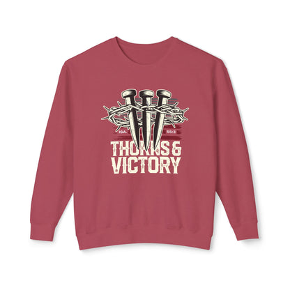 "Thorns & Victory" Unisex Lightweight Crewneck Sweatshirt