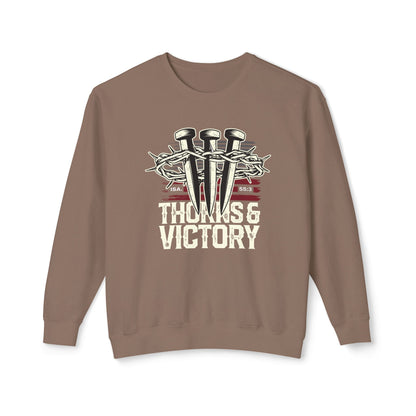 "Thorns & Victory" Unisex Lightweight Crewneck Sweatshirt