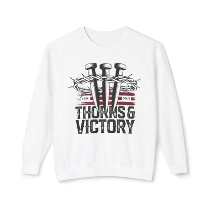 "Thorns & Victory" Unisex Lightweight Crewneck Sweatshirt