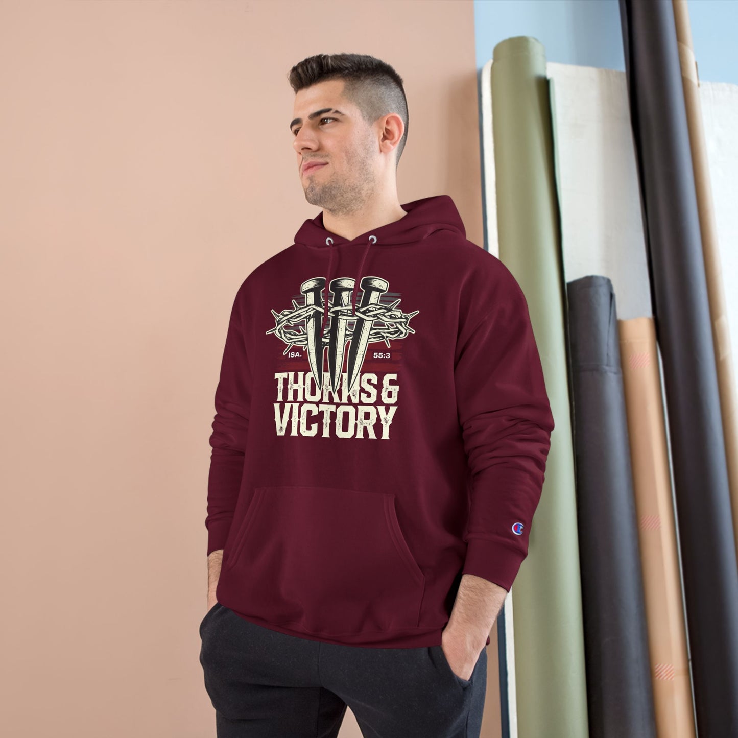 "Thorns & Victory" Inspirational Champion Hoodie