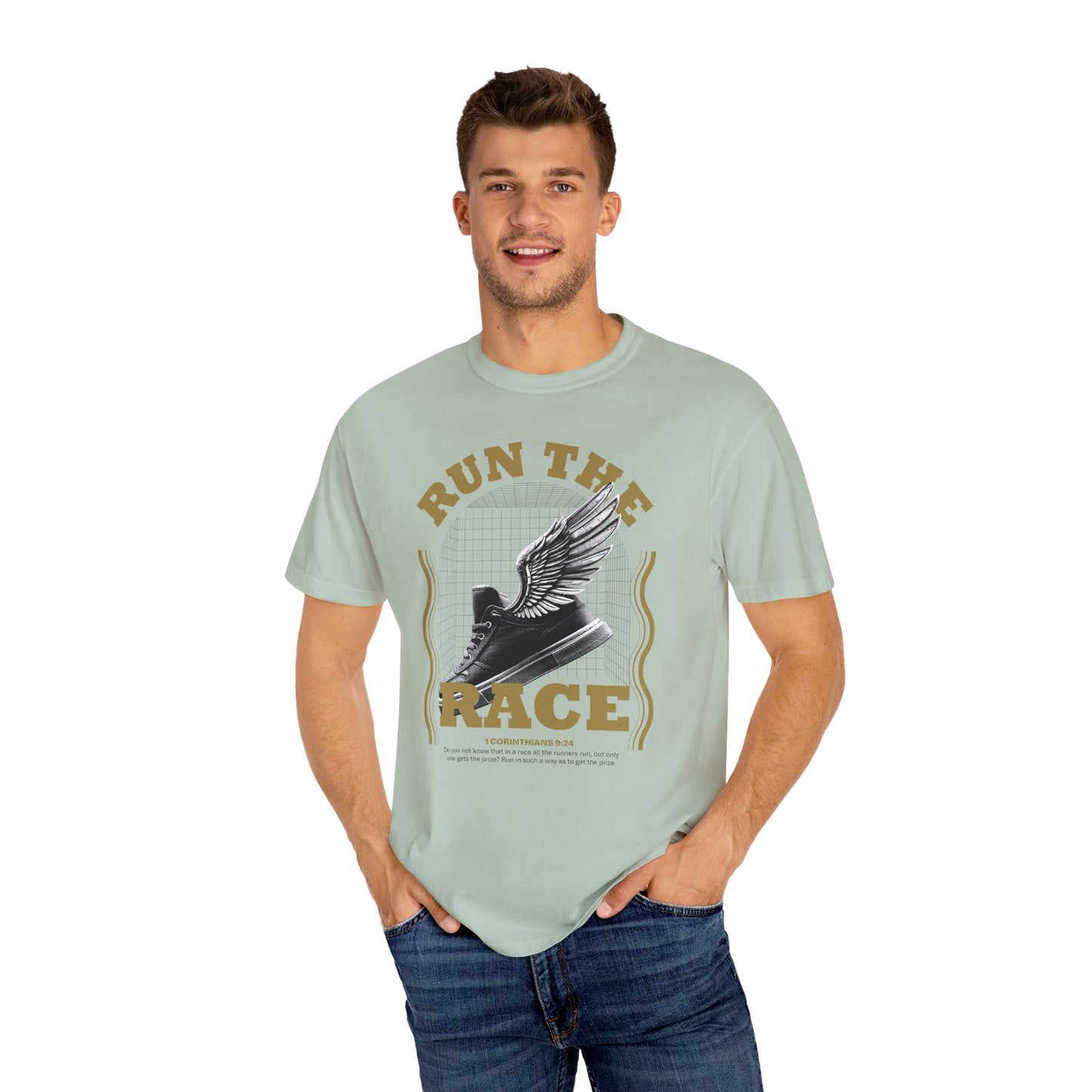 Run The Race Unisex Garment-Dyed T-Shirt