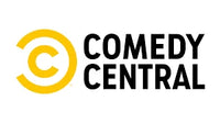 Comedy Central logo with yellow circle and black text on white background