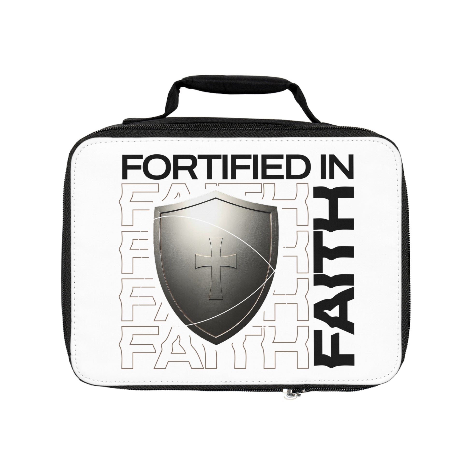 "Fortified In Faith " Unisex Lunch Bag - The Shield of Light