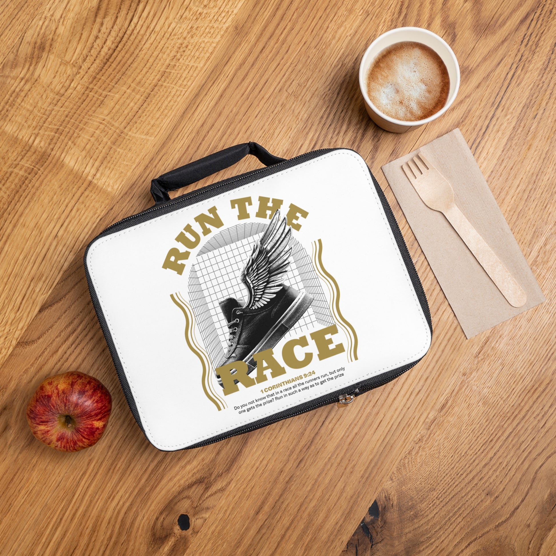 "Run The Race" Unisex Lunch Bag - The Shield of Light