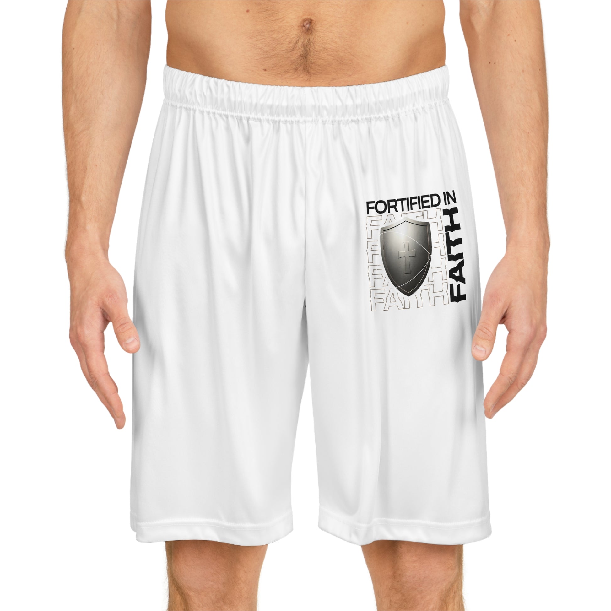 "Fortified In Faith " Basketball Shorts - The Shield of Light