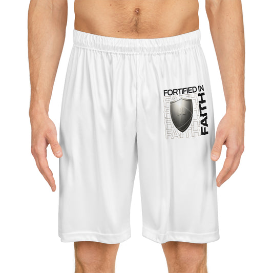 "Fortified In Faith " Basketball Shorts - The Shield of Light