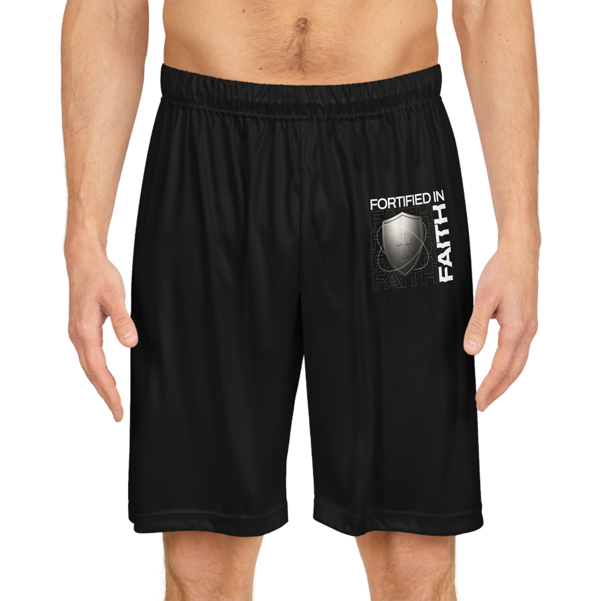 "Fortified In Faith " Basketball Shorts - The Shield of Light