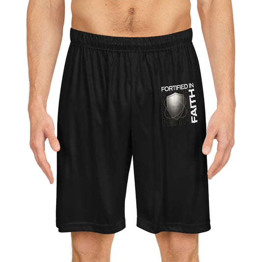 "Fortified In Faith " Basketball Shorts - The Shield of Light