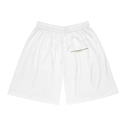 "Live By the Kingdom Not the World Colossians 3:2" Basketball Shorts - The Shield of Light