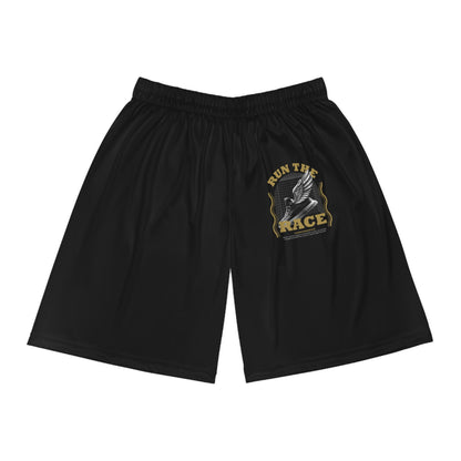 "Run The Race "  Basketball Shorts - The Shield of Light